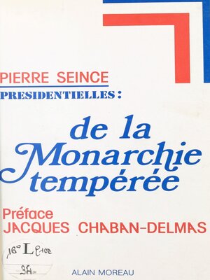 cover image of De la monarchie tempérée